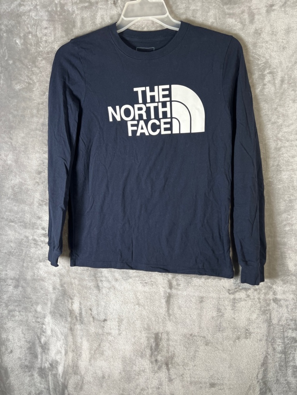 The North Face Navy Long Sleeve Logo Shirt with White Graphic - Picture 3 of 7